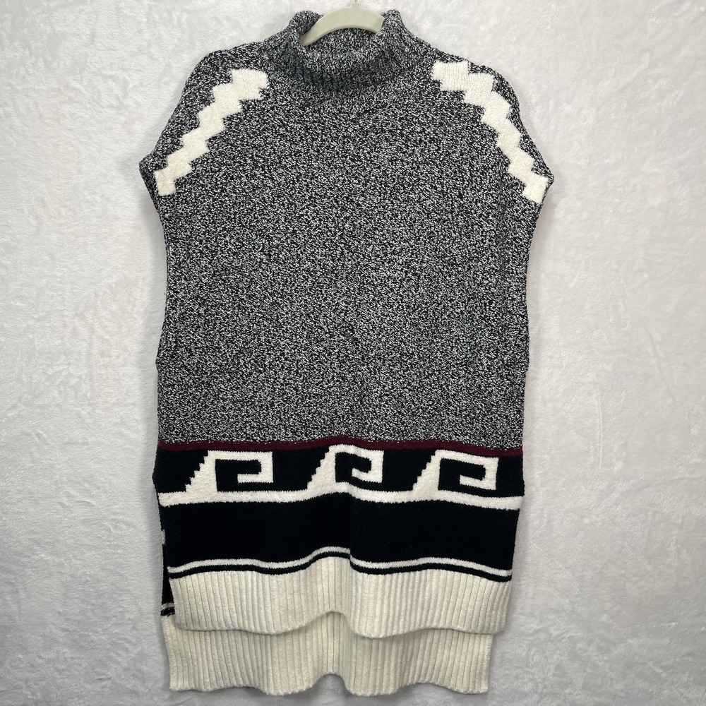 LOFT Sleeveless Turtleneck Sweater Vest Womens Medium Alpaca Wool Blend